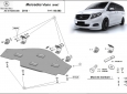 Scut metalic pentru sistemul Stop&Go Mercedes Viano W447, 4x2, 1.6 D 48