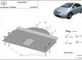 Scut antifurt catalizator pentru Toyota Prius 2 48