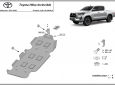 Scut rezervor din aluminiu Toyota Hilux Invicible 63