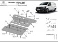 Scut motor Mercedes V-Class W447 2.2 D, 4x2 (tracțiune spate) 63