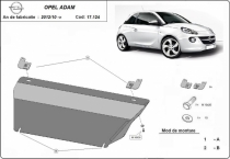 Scut auto Opel Adam