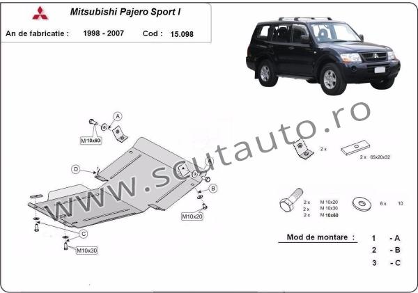 Scut auto și radiator Mitsubishi Pajero Sport 1