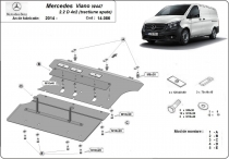 Scut auto Mercedes Viano W447 2.2 D, 4x2 (tracțiune spate)