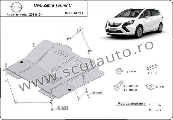 Scut auto metalic Opel Zafira C