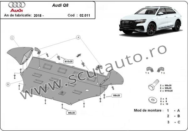 Scut auto Audi Q8