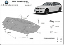 Scut sub bara fata si radiator BMW seria 3 - E90