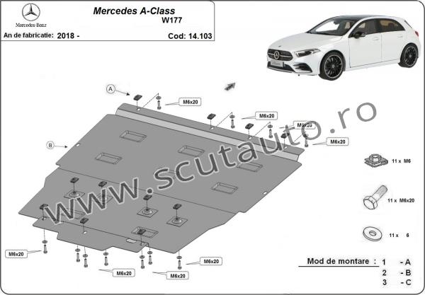 Scut auto Mercedes A-Class W117