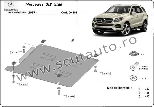 Scut cutie de viteză Mercedes GLE X166