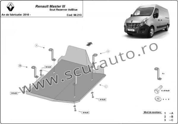 Scut rezervor AdBlue Renault Master 3 - Model 1