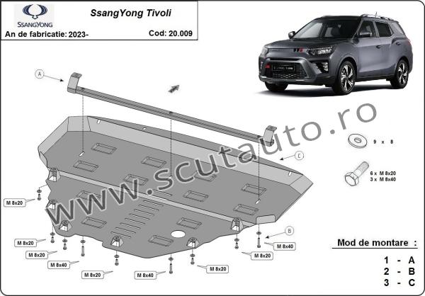 Scut auto metalic SsangYong Tivoli